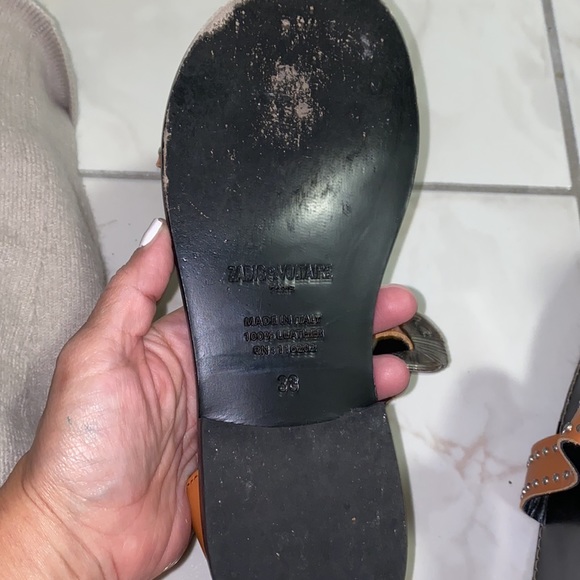 Zadig & Voltaire Tan Sandals w/ Studs - Picture 8 of 10